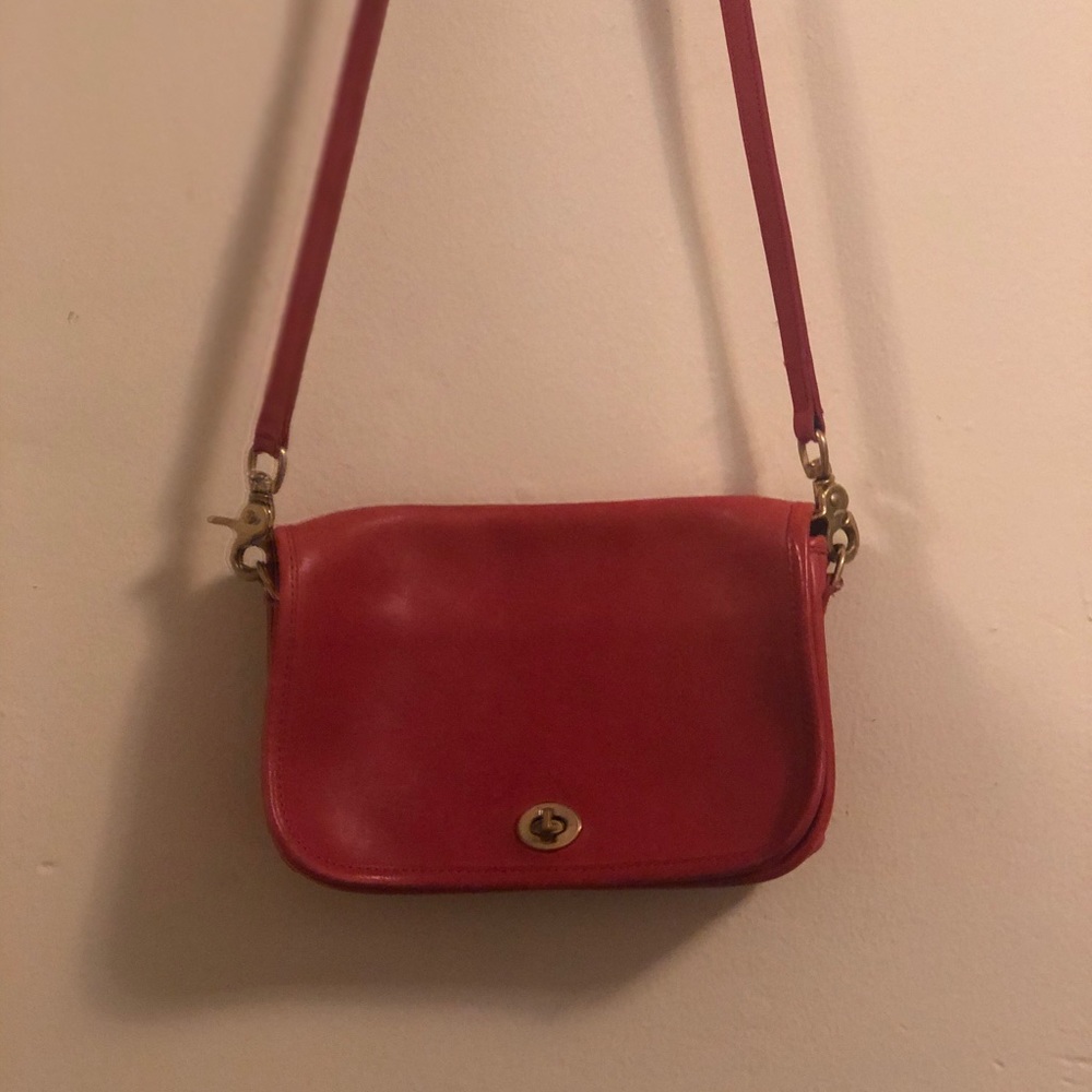 Vintage Red Coach Crossbody